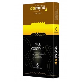 Презервативы с рёбрышками DOMINO Classic Nice Contour - 6 шт.